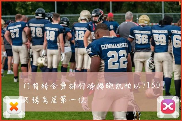 门将转会费排行榜揭晓凯帕以7160万镑高居第一位